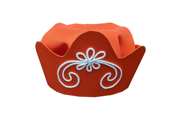 Headdress with scalloped band