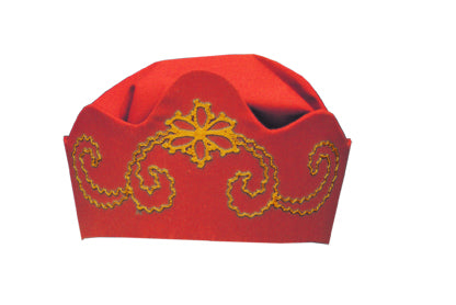 Headdress with scalloped band