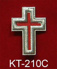 2" Silver Metal Passion Cross Pin