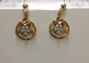 OES Earrings-Star with Circle