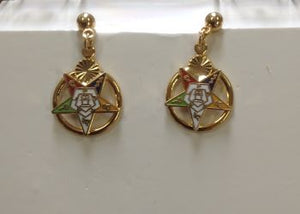 OES Earrings-Star with Circle