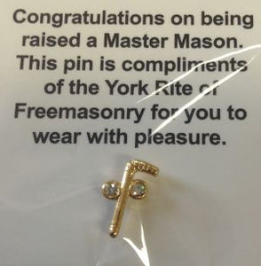 York Rite Lapel Pin-Gold
