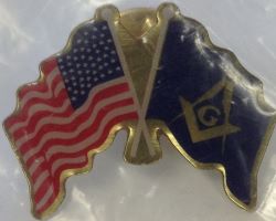 Lapel Pin Flag & Blue Lodge
