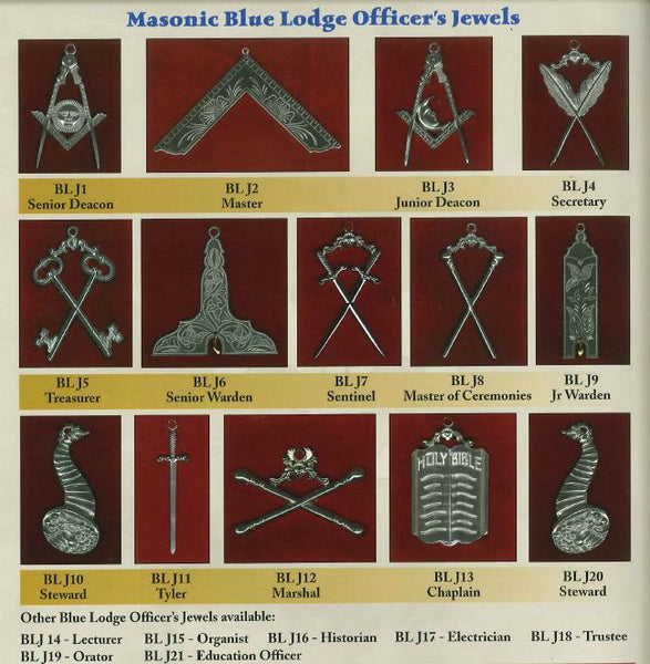 Blue Lodge Officer's Jewel Set
