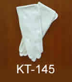 White Cotton Gloves with rubber dot palms