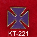 1" Purple Enamel Templar Cross - Clutch Back
