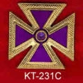 2" Purple Enamel Templar Cross 