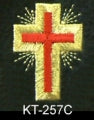 Machine Embroidered Passion Cross with Rays