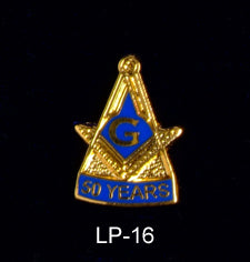 50 Year Blue Lodge Lapel Pin