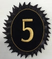 Rosette - Commandery Number in Gold Machine