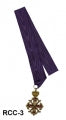 Sovereign/Past Sovereign Jewel on Purple Moire Ribbon Collar